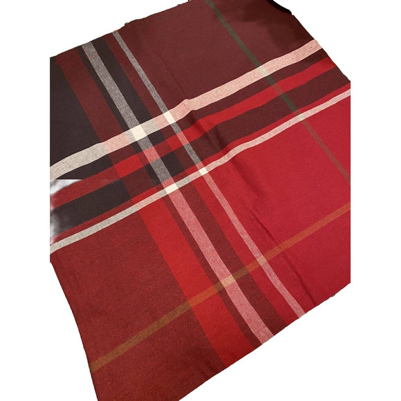 New Pottery Barn McKinley Plaid Red/Gray Zip Pillow Cover 24” Holiday Christmas - Picture 1 of 6